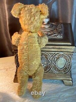 10.5 1910s IDEAL AMERICAN TEDDY BEAR GOLD MOHAIR ALL ORIGINAL AND ADORED