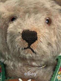 11.5 Antique Vintage Steiff Teddy Bear Jointed Mohair 1950s Germany Original S