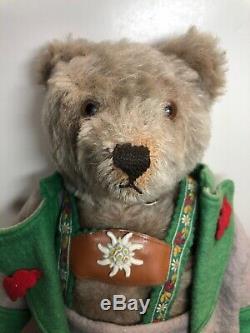 11.5 Antique Vintage Steiff Teddy Bear Jointed Mohair 1950s Germany Original S