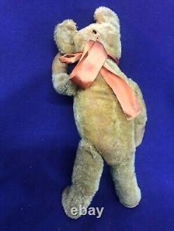 14 Antique Early American Mohair Rat Ear And Nose Teddy Bear