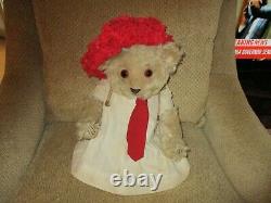 18 Antique Fully Jointed Mohair Musical Teddy Bear