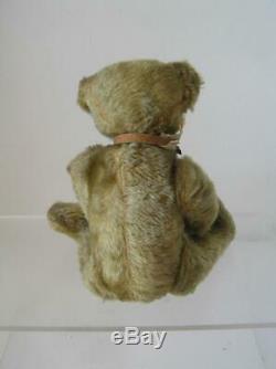 1906 Early Ideal American Mohair Teddy Bear with Orig Studded Collar Providence