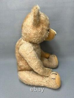1940s Vintage Austrian Fechter Teddy Bear Central Seam Straw-stuffed Mohair Toy