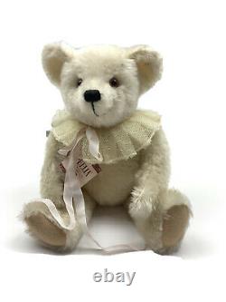 1984 Steiff Ophelia Teddy Bear White Mohair 16 Vintage #0225/42 with tags button