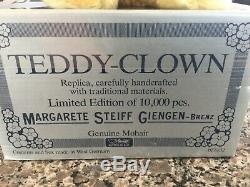 1986 Steiff Teddy-Clown Teddy Bear Mohair 13 Style #0170/32 tags/box