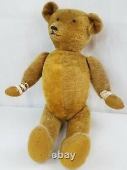 22 MOHAIR HUMPBACK TEDDY BEAR Jointed Steiff Antique loved large