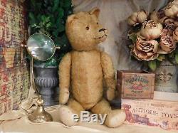 24 Pre-1910 Antique Early American Mohair Large Teddy Bear Big-muzzle Excelsior