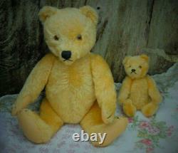 2 Adorable Old, Antique Steiff Teddy Bears 1950s, Vintage