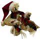 (3) Hermann German Teddy Bear Christmas Bear Scarf Trio Mohair Limited Edition