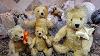 4 Vintage Steiff 1950s Gold Mohair Original Teddy Bears