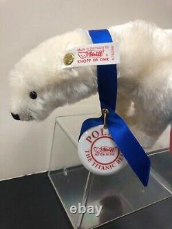 7 Sitting Steiff Teddy Bear Mohair Polar The Titanic Bear Limited 5000 Tag #S