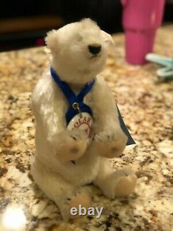 7 Steiff Teddy Bear Mohair Polar The Titanic Bear Limited 5000 Tag #670299