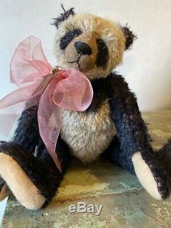 9 Teddy Bear PANDA MOHAIR by Frances Harper Apple of my Eye Artist Signed Bear