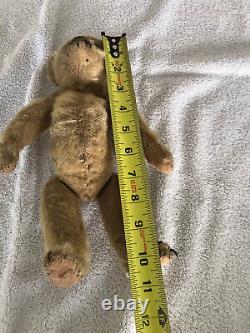 ANTIQUE BLONDE MOHAIR 10 TEDDY BEAR Turn/ Century, Long Snout, Jointed