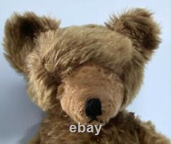 ANTIQUE EARLY 1940s LARGE 21 KNICKERBOCKER TEDDY BEAR MOHAIR Jointed, No Eyes