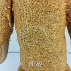 ANTIQUE PETZ TEDDY BEAR MOHAIR JOINTED 13 STRAW FILLED MADE IN GERMANY 1920's