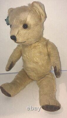 ANTIQUE Teddy Bear MANDY from English Museum 16in Vintage Condition in Lace Gown