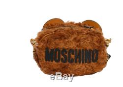 AW18 Moschino Couture Jeremy Scott Smooth Furry Teddy Bear Head Crossbody Bag