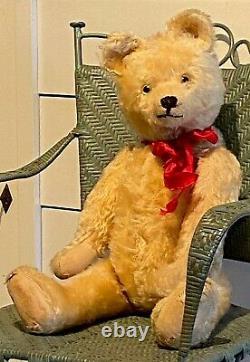 Alter Teddybär Rudolf Haas von 1920 blond 70 cm