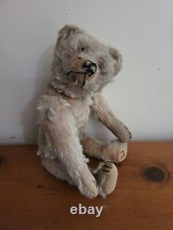 Antique 12 1/2 Mohair Gerbruder Bing Teddy Bear with Glass Eyes