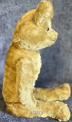 Antique 18 Fully Jointed German Mohair Teddy Bear With Glass Eyes