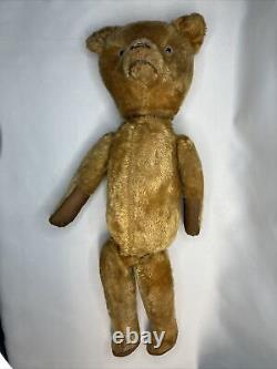 Antique 1900's Mohair Teddy Bear Loved Well 20 Inch