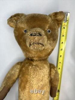 Antique 1900's Mohair Teddy Bear Loved Well 20 Inch