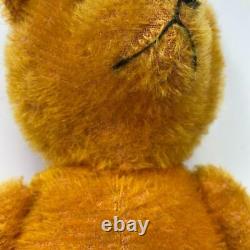 Antique 1900s German Mohair Orange Jointed Humpback Teddy Bear Chiltern/ Steiff