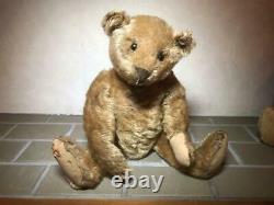 Antique 1907 Steiff Teddy Bear 32cm Doll Light Cinnamon Mohair Very Rare