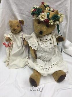 Antique 1930s Teddy Bear Family of 3 From English Museum incl. Prince of Wales