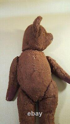 Antique 1940-45's Mohair Jointed English 15 Teddy Bear