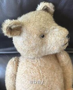 Antique 19 Fully Jointed German Hermann Mohair Teddy Bear With Glass Eyes