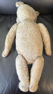 Antique 19 Fully Jointed German Hermann Mohair Teddy Bear With Glass Eyes