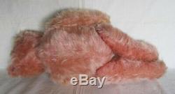 Antique 20 inch Pink Mohair Teddy Bear