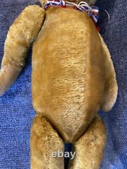 Antique 23 Fully Jointed German Mohair Teddy Bear With Shoebutton Eyes