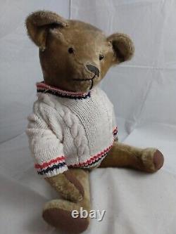 Antique 25 Teddy Bear Handsome Early Mohair Shoe Button Type Eyes
