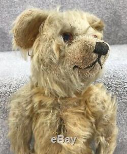 Antique Alpha Farnell Golden Mohair Jointed Teddy Bear C. 1940s British