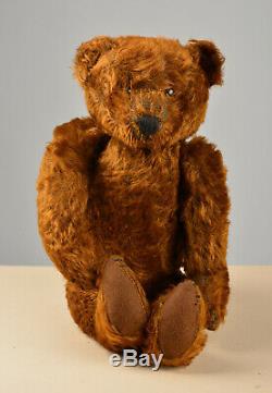 Antique Bing Teddy Bear with Reddish Gold Mohair, Blck Boot Button Eyes New cond