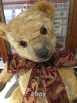 Antique Chiltern Hugmee Teddy Bear Mohair 1930s 23 Inches