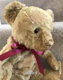 Antique Early Farnell Mohair Jointed Teddy Bear British Well Loved Needs TLC