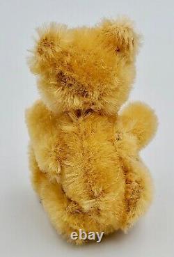 Antique Early Small Miniature Blonde Jointed Mohair Teddy Bear 3.5