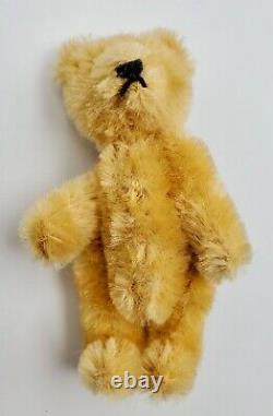 Antique Early Small Miniature Blonde Jointed Mohair Teddy Bear 3.5