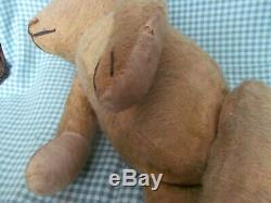 Antique Early TEDDY BEARLarge 22 Golden Mohair Humpback JointedStraw Filled
