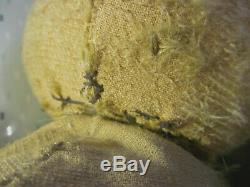 Antique Early TEDDY BEARLarge 22 Golden Mohair Humpback JointedStraw Filled