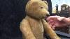 Antique Growler Teddy Bear 18 Straw Stuffed Mohair Shoe Button Eyes Floss Nose