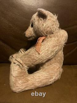 Antique Long Haired Blonde Mohair Humpback Glass Eyed Teddy Bear Attributed Bing