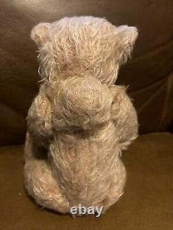 Antique Long Haired Blonde Mohair Humpback Glass Eyed Teddy Bear Attributed Bing