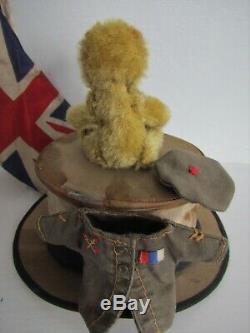 Antique Mohair Farnell Soldier Teddy Bear