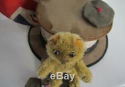 Antique Mohair Farnell Soldier Teddy Bear