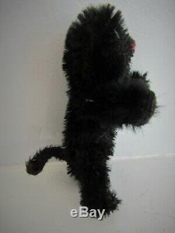 Antique Mohair Farnell Soldier Teddy Bear Black Cat With Tail